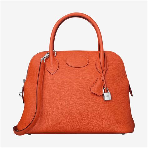 HERMES Taurillon Clemence Bolide 31 Orange 